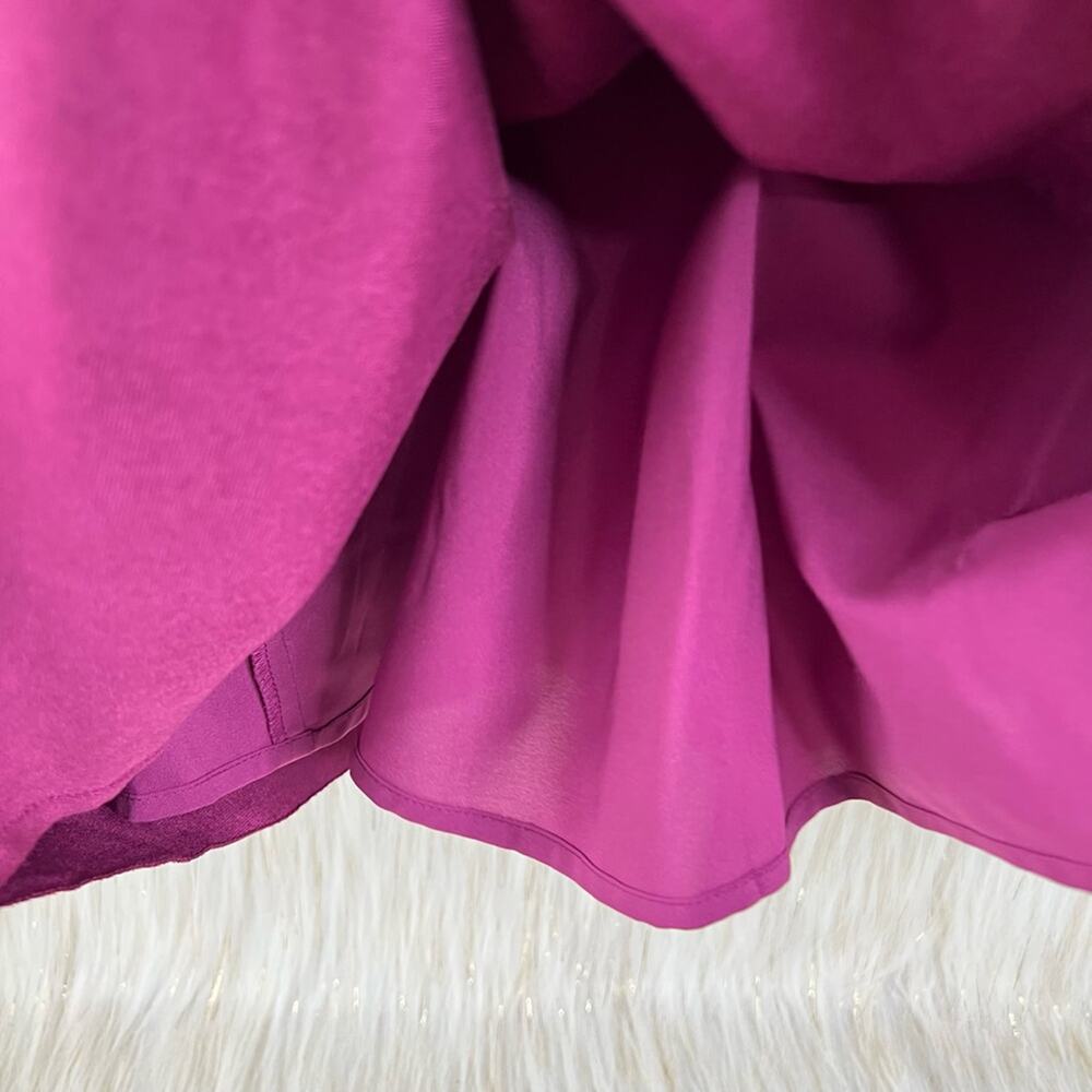 Cece Womens Mini A Line Dress Purple Stretch V Neck Lined Sleeveless Tie Back 12 - Picture 5 of 10